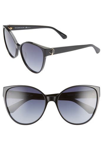 Kate Spade New York Primrose 60mm Gradient Cat Eye Sunglasses In Black/dkgrey Gradient