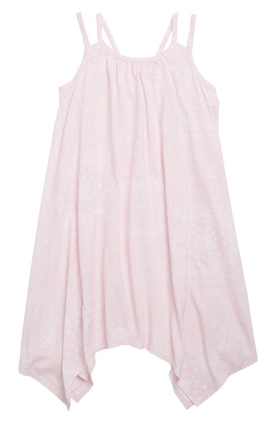 Melrose And Market Kids' Double Strap Print Dress In Pink Potpourri Bandana