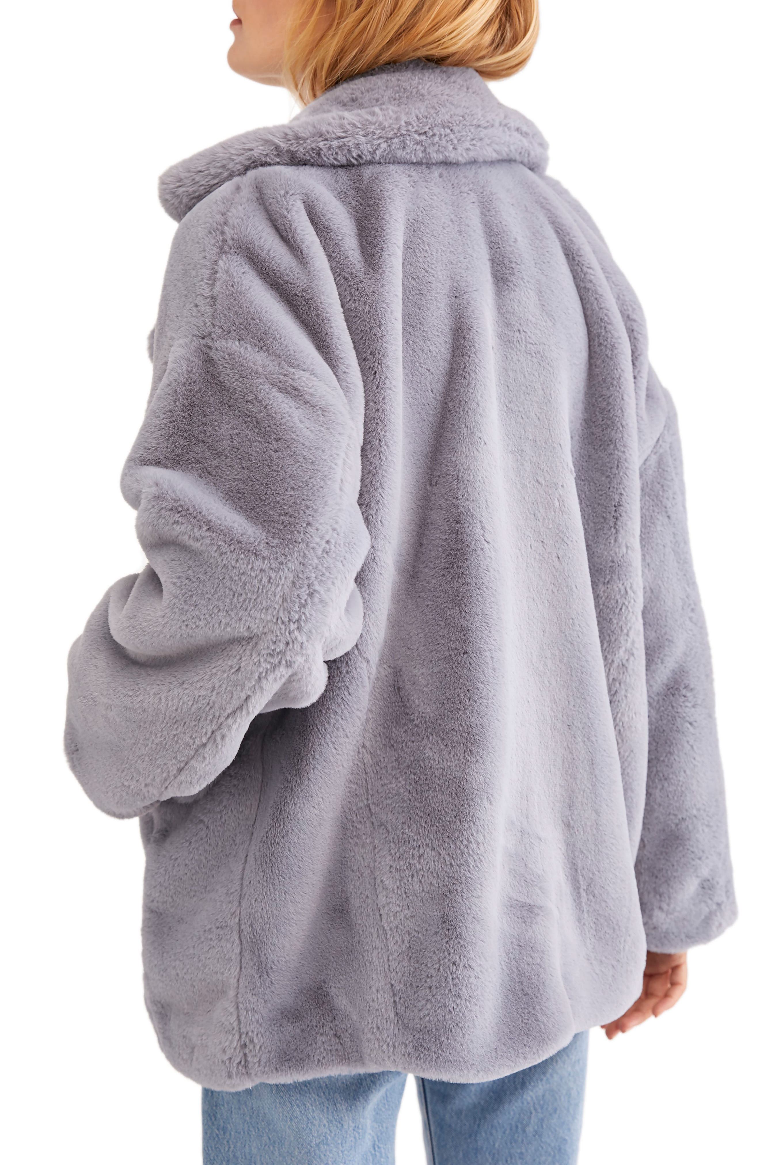 free people kate faux fur coat