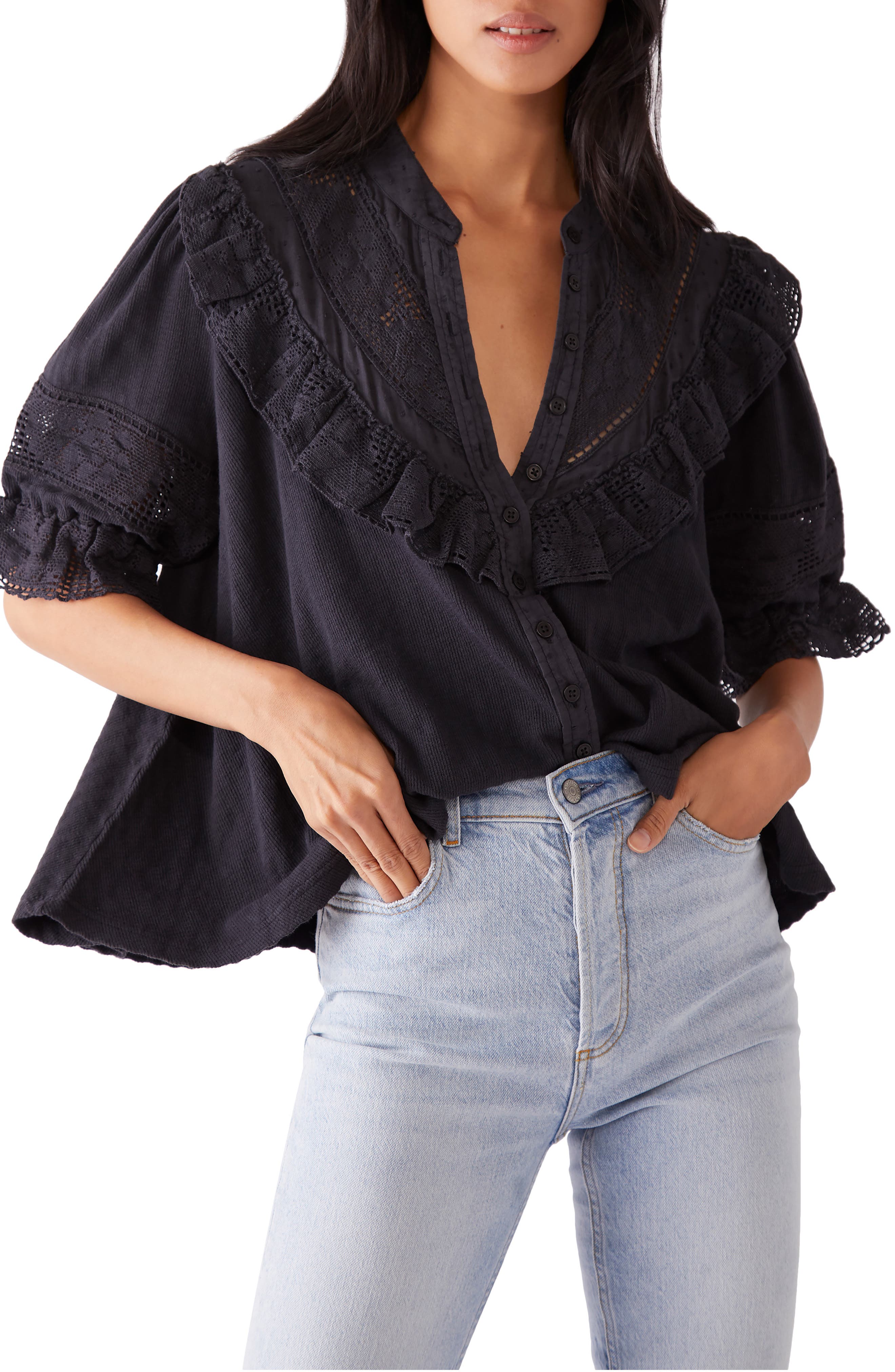 free people ruffle top