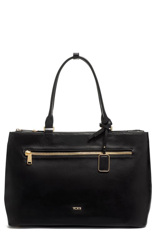 Sidney Leather Business Tote in Black