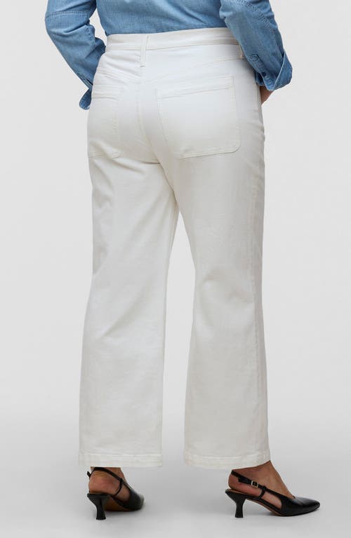 Madewell The Emmett Patch Pocket Edition Wide Leg Jeans In Tile White