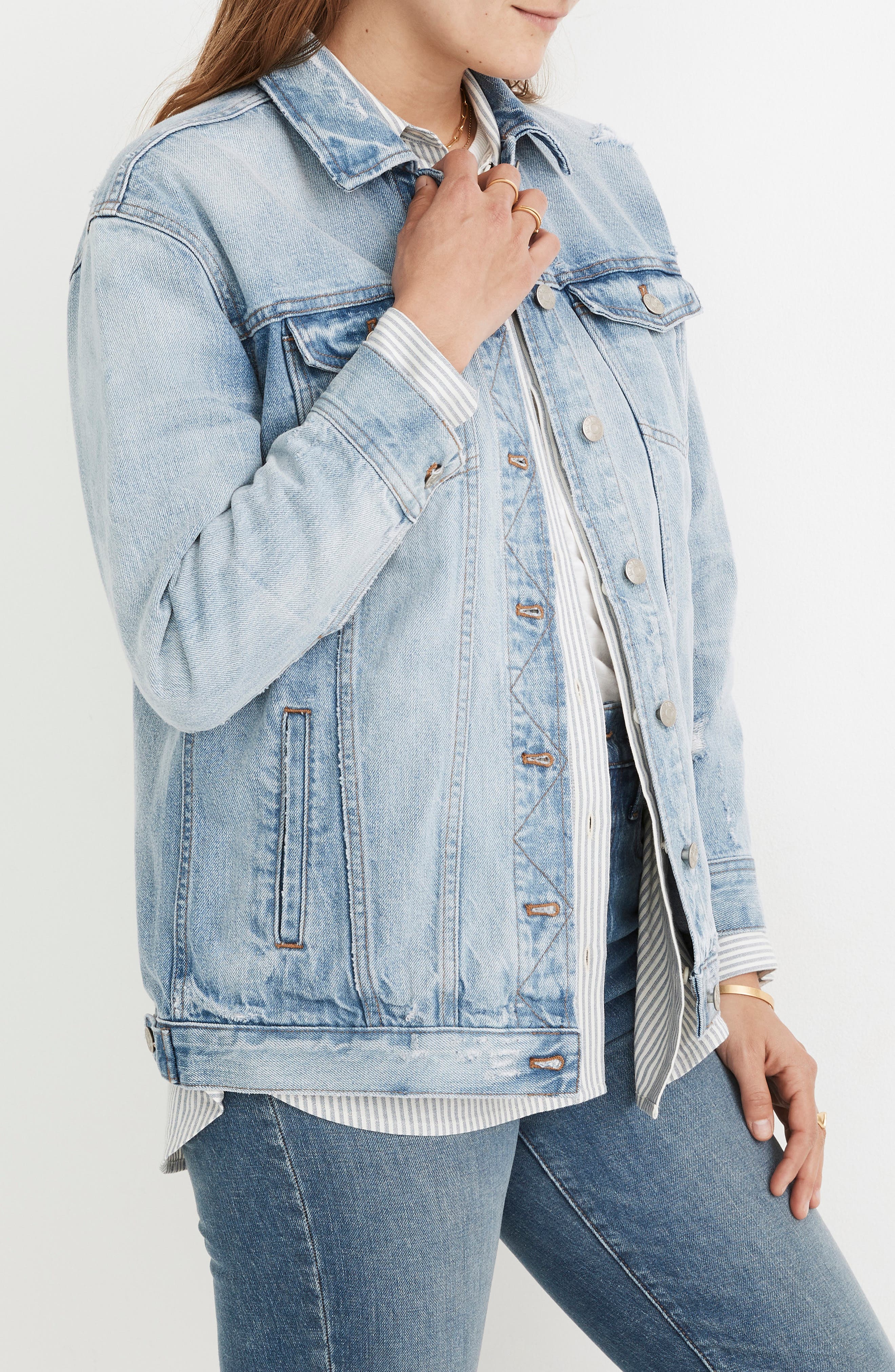Madewell oversized leather jacket Clearance