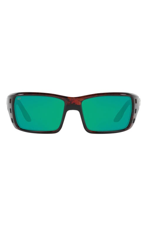 Costa Del Mar 63mm Oversize Polarized Rectangular Sunglasses In Brown
