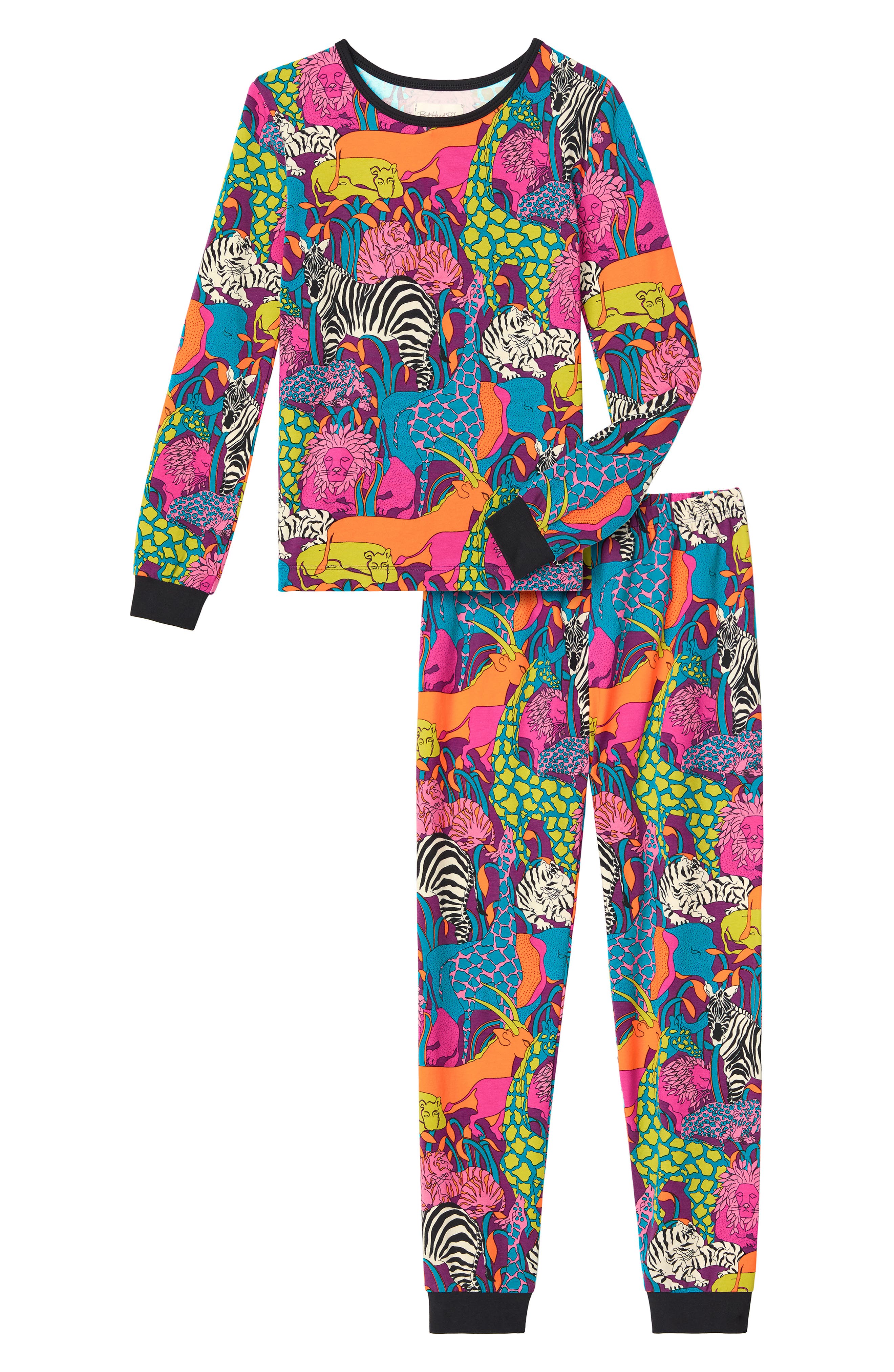 BedHead Pajamas x Trina Turk Kids' Jungle Fitted Two-Piece Pajamas 
