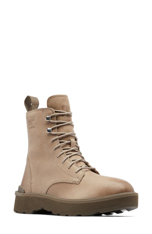 Shop Sorel Hi-line Platform Combat Boot In Omega Taupe/major