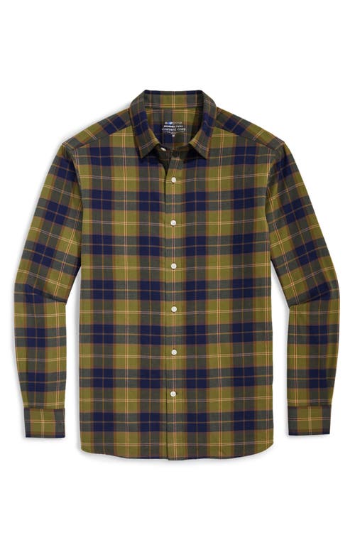 Vineyard Vines Plaid Brushed Twill Button-up Shirt In Camp Olive Plaid