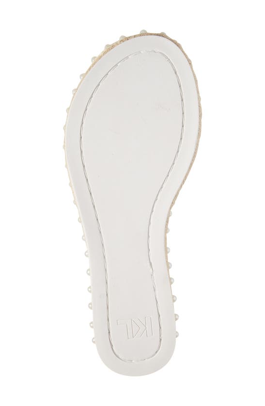 Karl Lagerfeld Kamara Pearl Platform Sandal In Bright White
