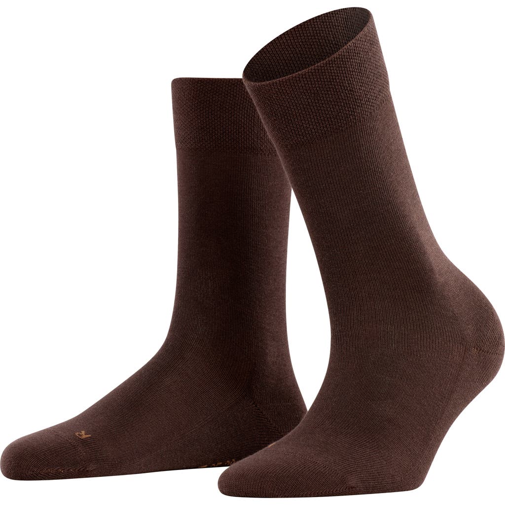 Falke Sensitive London Cotton Blend Socks In Dark Brown