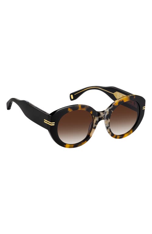 Shop Marc Jacobs 51mm Gradient Oval Sunglasses<br /> In Havana/brown Sf