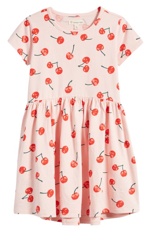 Tucker + Tate Kids' Print Cotton Drop Waist Dress in Pink English Cherry Faces