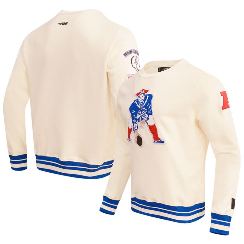 Shop Pro Standard Cream New England Patriots Retro Classics Fleece Pullover Sweatshirt
