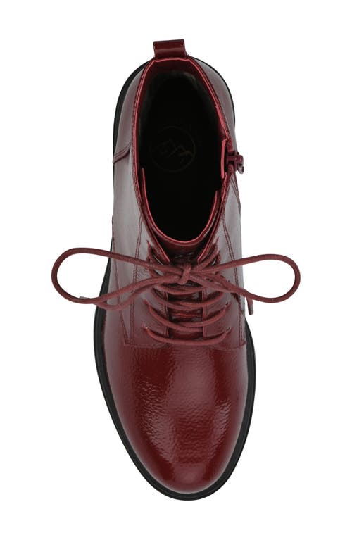 Cliffs By White Mountain Tappy Lug Sole Boot In Cordovan Patent