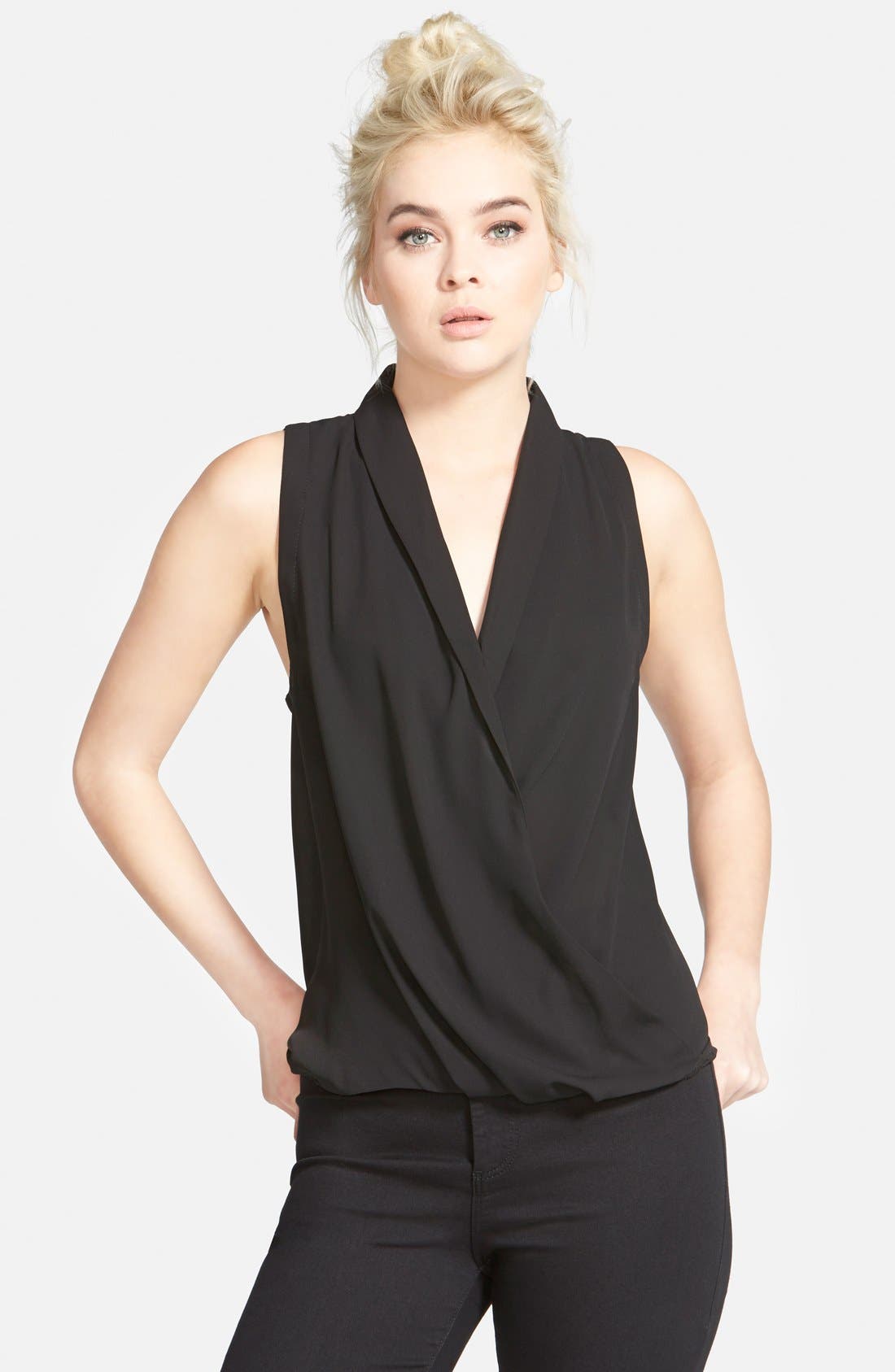 Sleeveless Drape Blouse Nordstrom