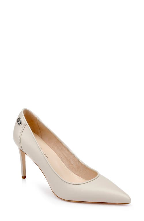 Santorini Pointed Toe Pump in Chalk