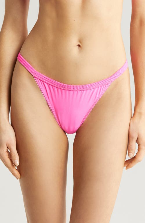 Love Stories Room Service Lace Trim Thong Pink at Nordstrom,