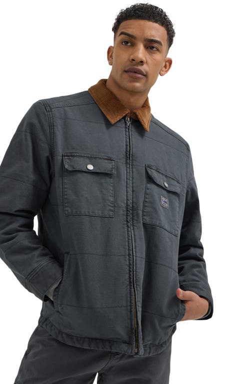 Shop Lee Quilted Workwear Jacket In Dark Muted Gray