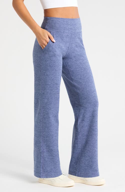 Zella Renew Straight Leg Pants In Blue Indigo Melange