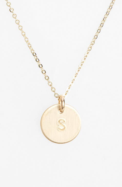 14k-Gold Fill Initial Mini Circle Necklace in 14K Gold Fill S