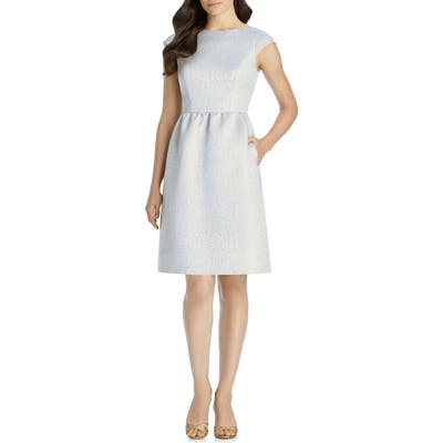 Dessy Collection Bateau Neck Cocktail Dress