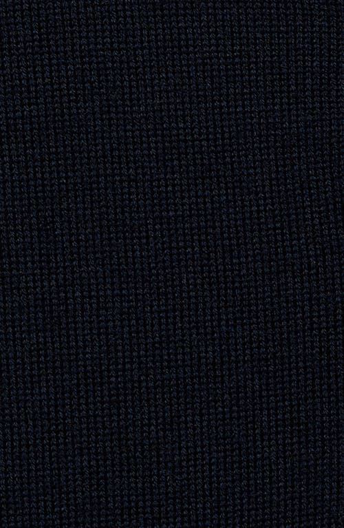 Shop Mango Merino Wool Polo Sweater In Dark Navy