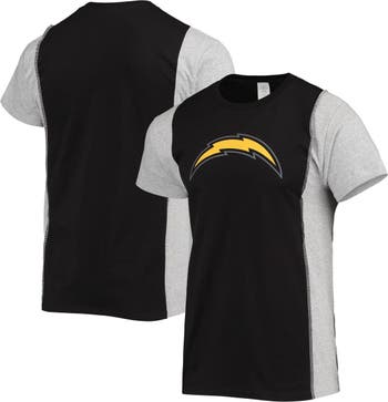 REFRIED APPAREL Men's Refried Apparel Black/Heathered Gray Los Angeles  Chargers Sustainable Split T-Shirt