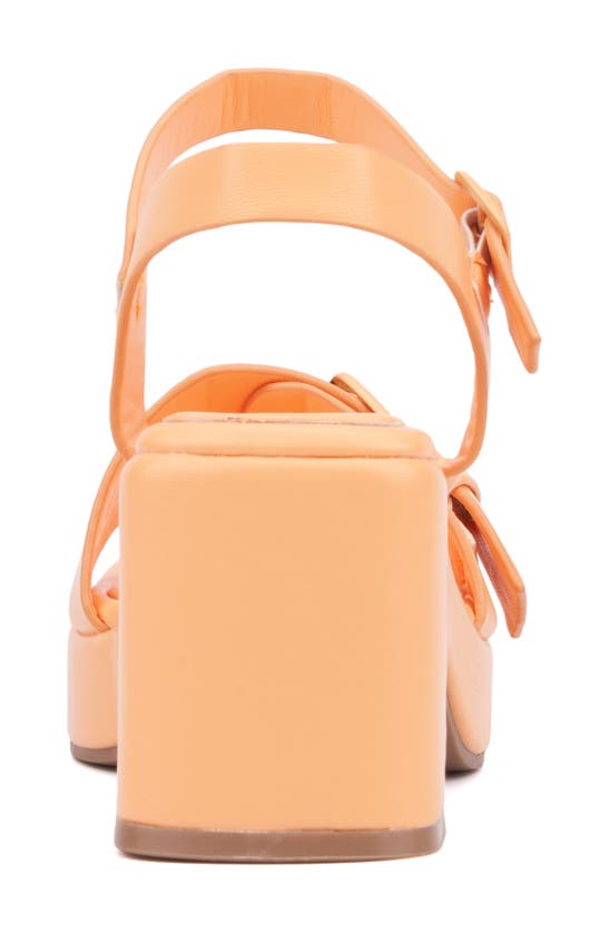 Shop Olivia Miller Slay Block Heel Sandal In Sorbet Orange