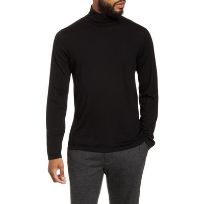Vince Cashmere-Blend Turtleneck, Black