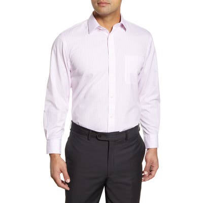 Nordstrom Shop Smartcare(TM) Traditional Fit Check Dress Shirt, Pink