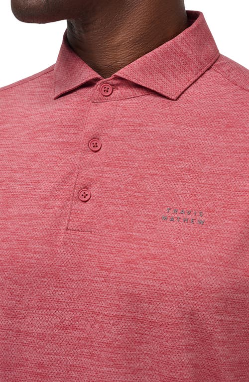 Travismathew Heater Pro Performance Golf Polo In Heather Scooter