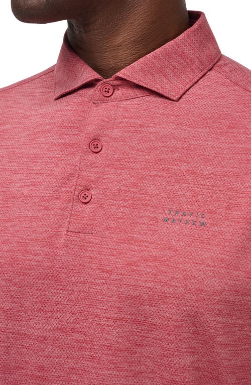 Shop Travismathew Heater Pro Performance Golf Polo In Heather Scooter