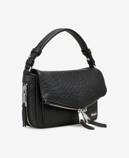 Dkny Taryn Small Messenger Crossbody In Black/silver