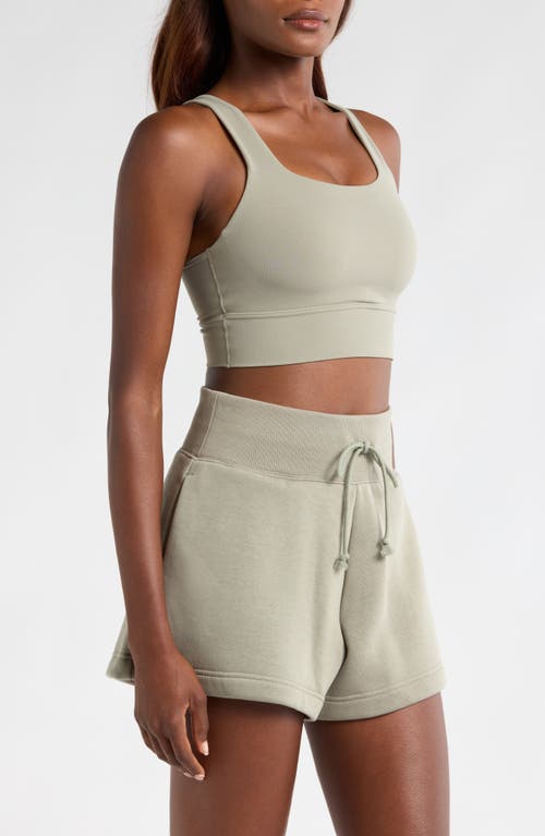 Shop Nike Dri-fit Alate Ellipse Sports Bra In Light Army/white