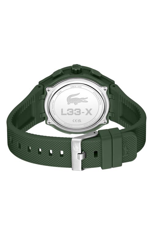 LACOSTE LACOSTE LC33 SILICONE STRAP WATCH, 45MM 