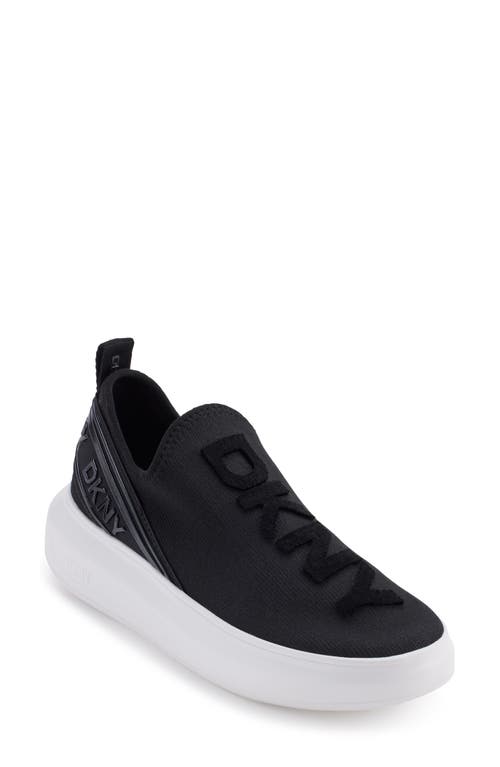 Shop Dkny Jonas Knit Platform Sneaker In Black