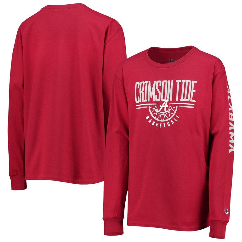 Champion Kids' Youth  Crimson Alabama Crimson Tide Basketball Long Sleeve T-shirt