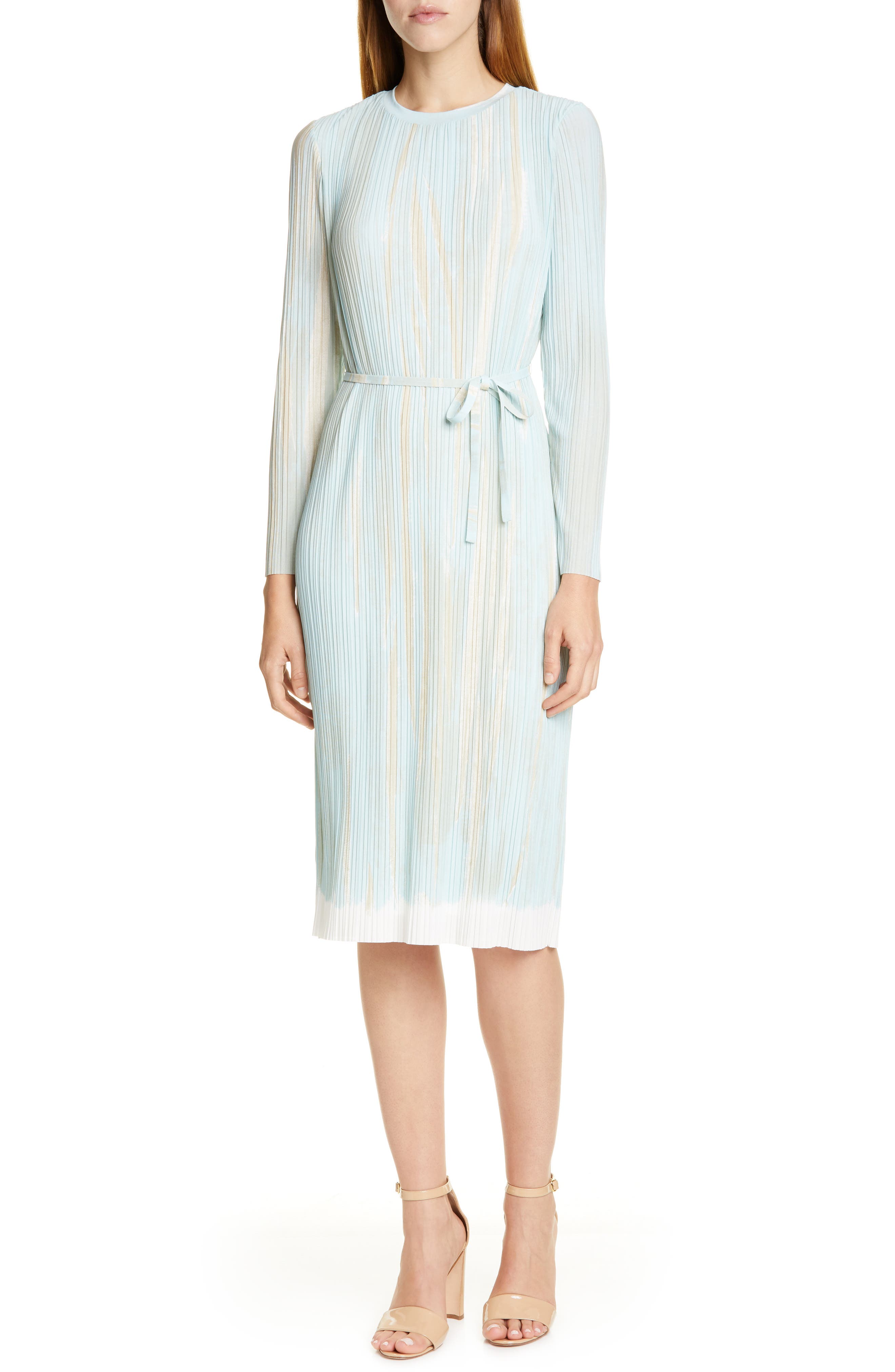 Boss Etanika Long Sleeve Dress, Blue