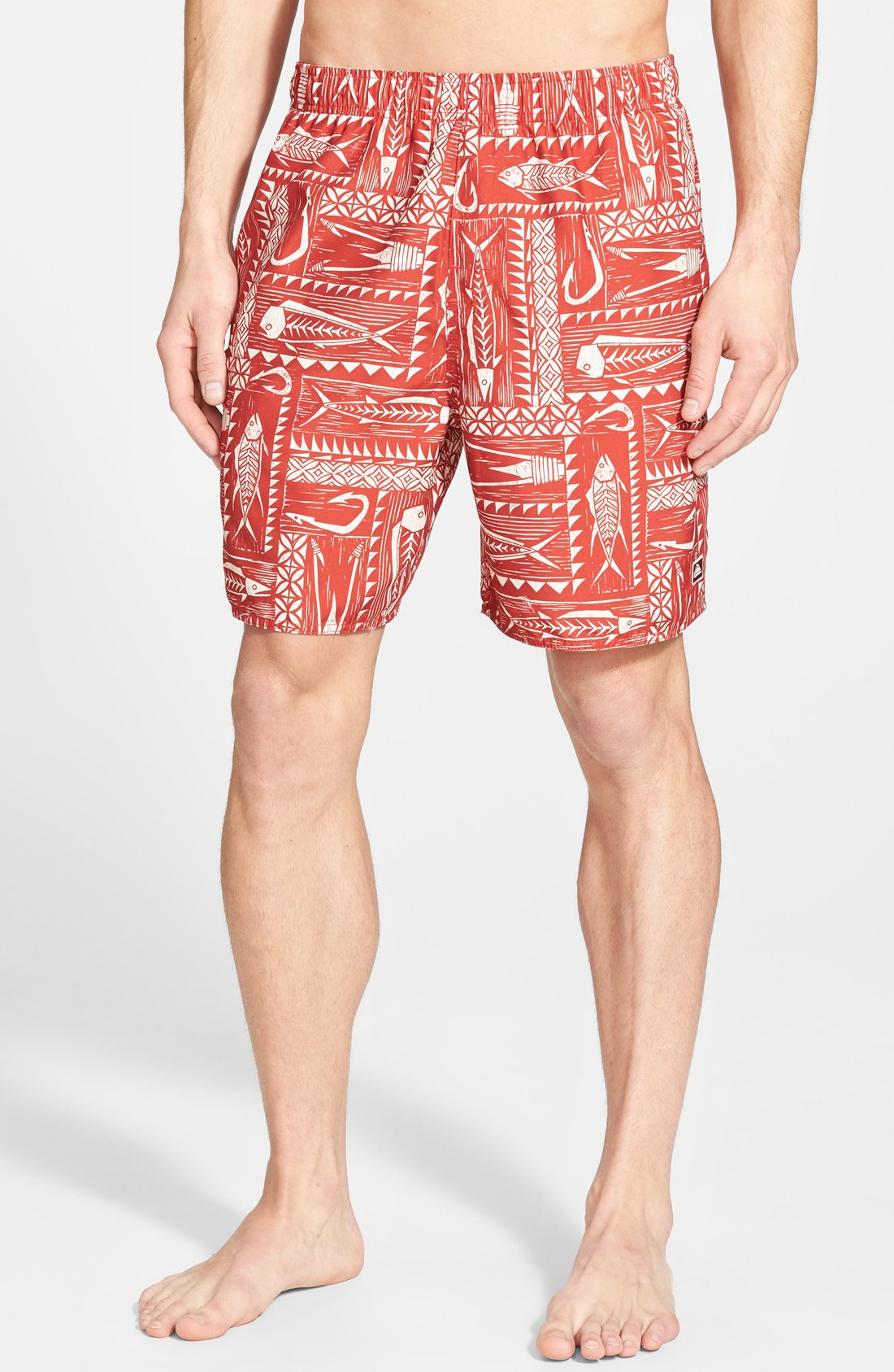 Quiksilver Waterman Collection 'Gone Fishing' Print Swim Trunks | Nordstrom