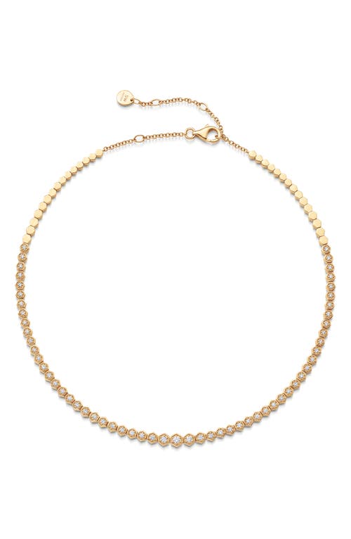 Sara Weinstock Isadora Hexagon Diamond Choker Necklace in Rose Gold
