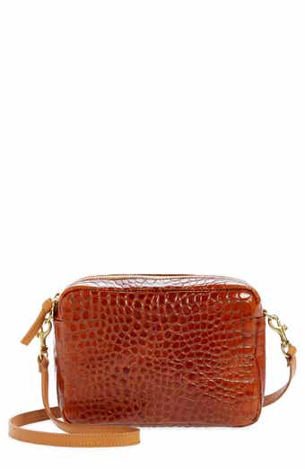 Clare V. Clare V Petit Alistair Croc Embossed Leather Circular Crossbody Bag,  $365, Nordstrom