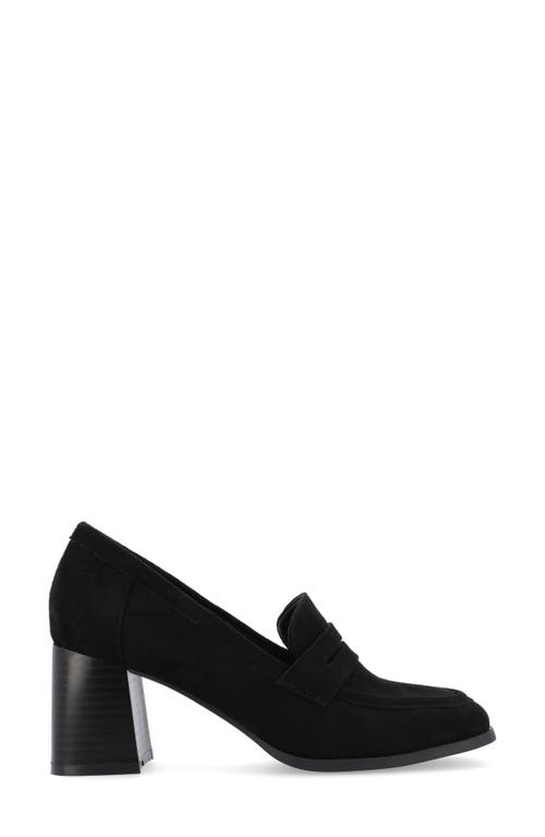 Shop Journee Collection Malleah Loafer Pump In Black Suede