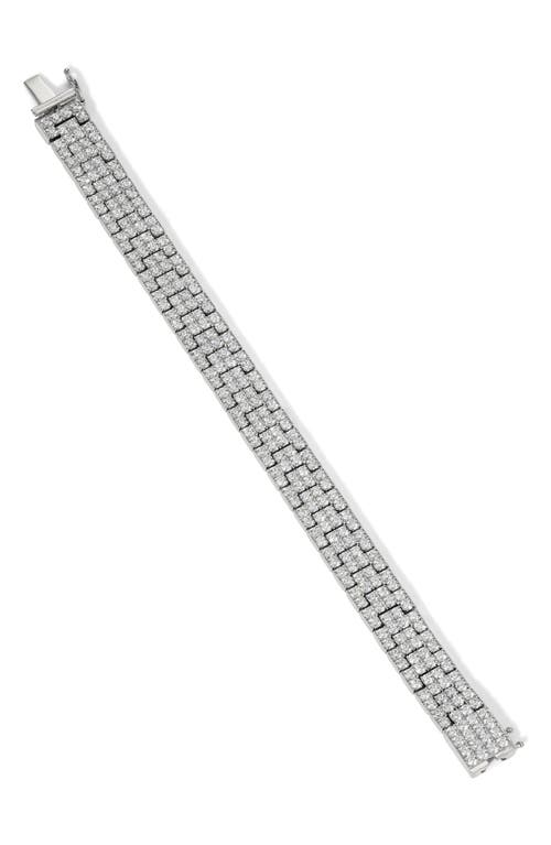 Nadri Northern Lights Pavé Cubic Zirconia Bracelet In Rhodium