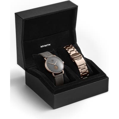 Mvmt Revolver Leather Strap Watch & Bracelet Strap Set, 41Mm