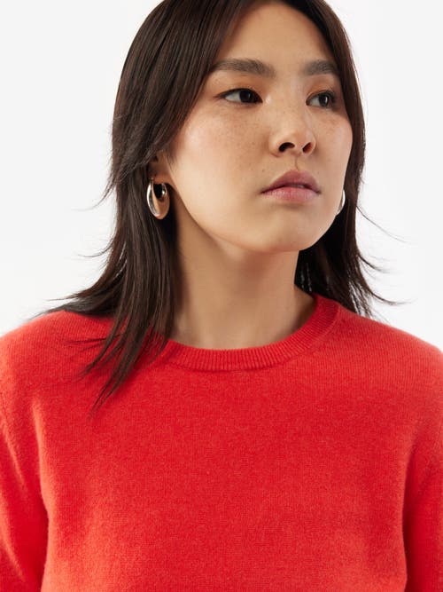 Shop Gobi Cashmere Crew Neck Sweater In Fiesta