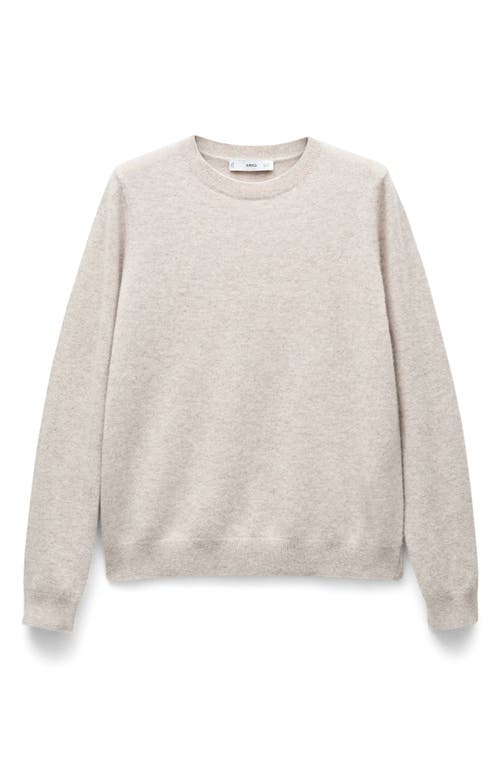 Shop Mango Cashmere Sweater In Light/pastel Grey