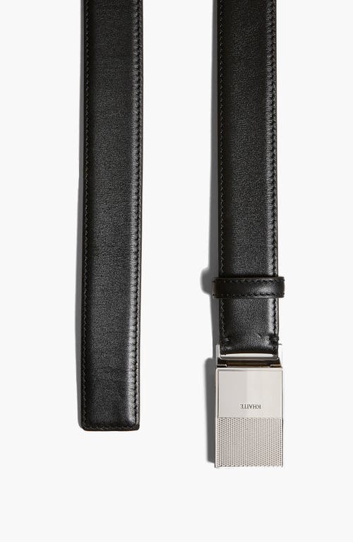 Shop Khaite Elio Leather Belt In Black 200