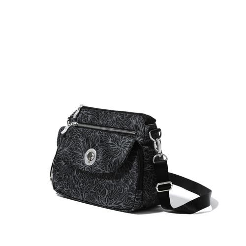 Baggallini Women's Calais Crossbody Bag In Midnight Blossom