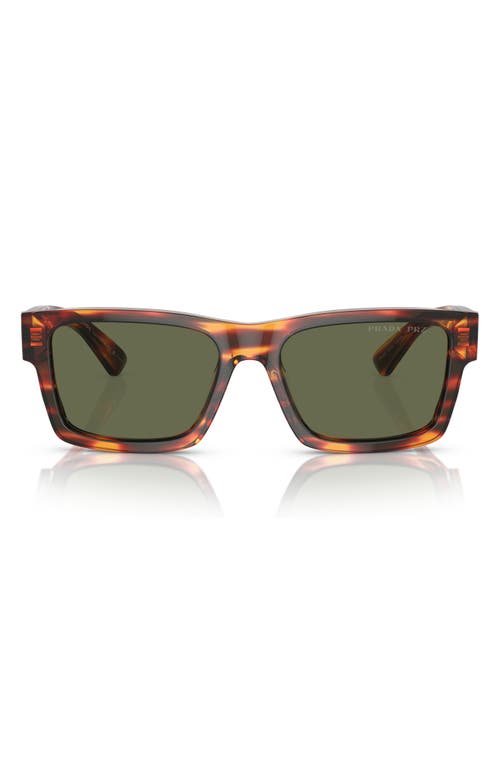 Shop Prada 57mm Gradient Square Sunglasses In Green Tort