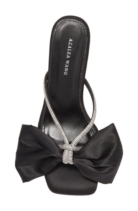 Shop Azalea Wang Tatum Bow Slide Sandal In Black