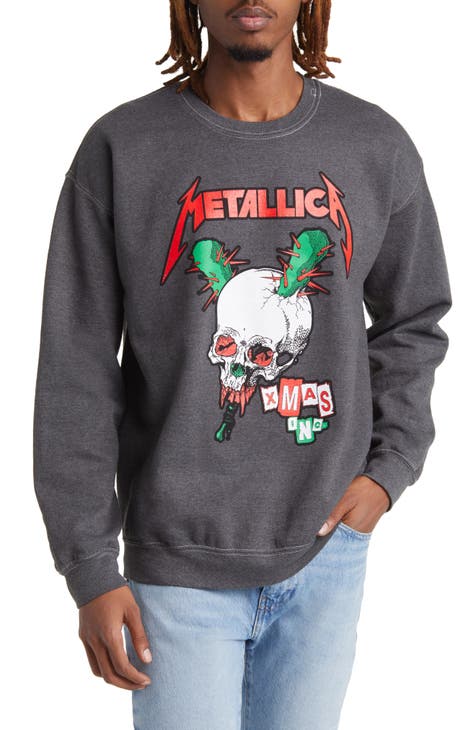 Metallica Christmas Cotton Graphic Sweatshirt